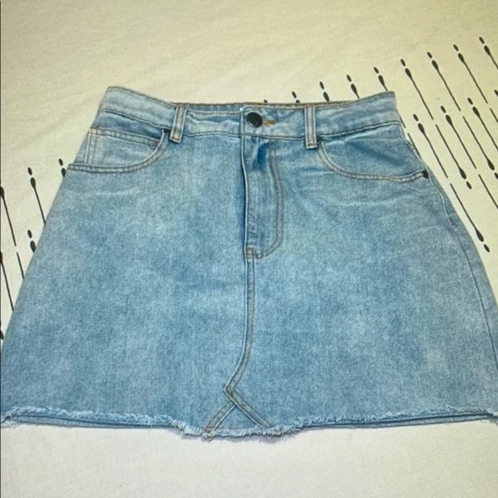 Cotton On Light Blue Denim Skirt